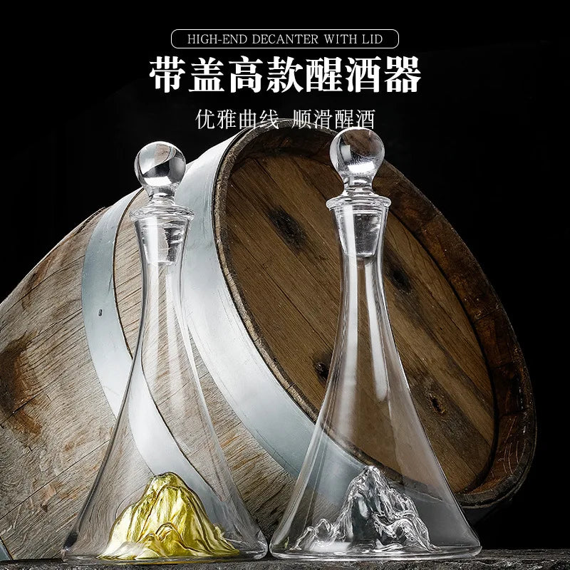 Glass quick wine aerator light luxury waterfall wine red wine filter home European creative wine dispenser wine jug